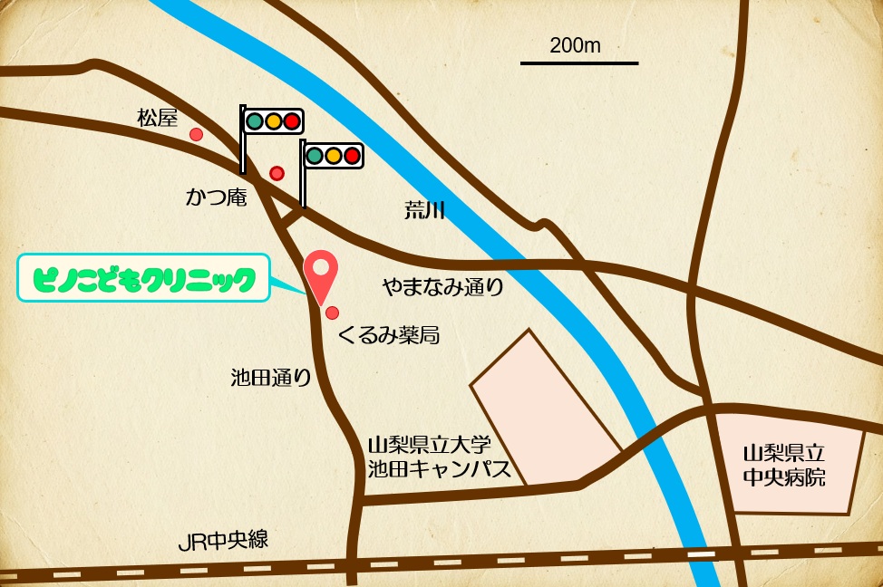 ピノこどもクリニック案内図